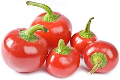 Sweet Red Cherry Pepper Seeds (Capsicum annuum) – 25+ Non GMO & Heirloom Seeds by Isla’s Garden Seeds, Compact Round Peppers for Stuffing