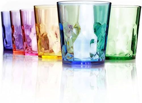 SCANDINOVIA - 13oz Unbreakable Premium Drinking Glasses Set of 6 - Made in Japan - Super Grade Acrylic Plastic - Perfect for Gifts - Dishwasher Safe