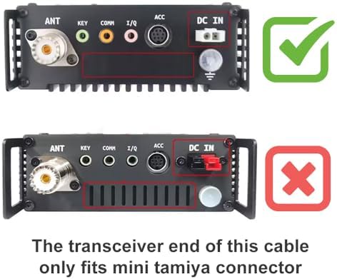 Car Auxiliary 12V Power Plug Adapter Cable for Xiegu G90 Ham Radio with Mini Tamiya Connector