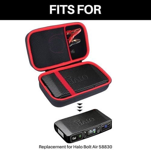 Lebakort Storage Case Compatible with Halo Bolt Air 58830 | Portable Car Battery Jump Starter, Emergency Power Kit