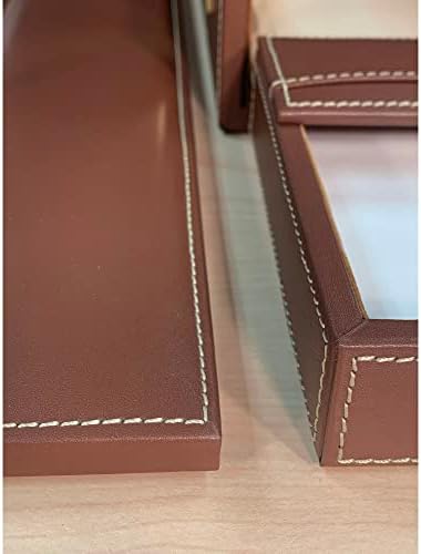 Dacasso Rustic Brown Leather Desk Set, 7-Piece (D3204)