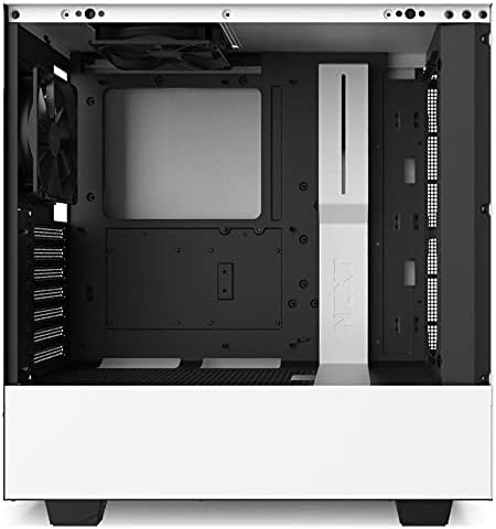 NZXT H510 - Compact ATX Mid-Tower PC Gaming Case - Front I/O USB Type-C Port - Tempered Glass Side Panel - Cable Management System - Water-Cooling
