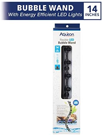Aqueon Fish Tank Aquarium Flexible LED Accent Light and Bubble Wand, Blue, 14 Inch