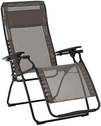 Lafuma Futura Series Patio and Poolside Zero Gravity Outdoor Lounge Recliner Chair with Adjustable and Removable Headrest, Moss Green