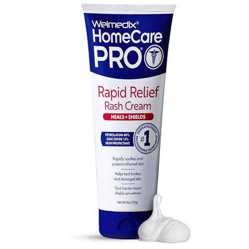 Welmedix Adult Diaper Rash Cream - Maximum Strength Zinc Oxide Cream | Moisturizing Skin Barrier - Fragile Skin Protection Ointment - Diaper Rash Cream for Adults - 4oz Tube