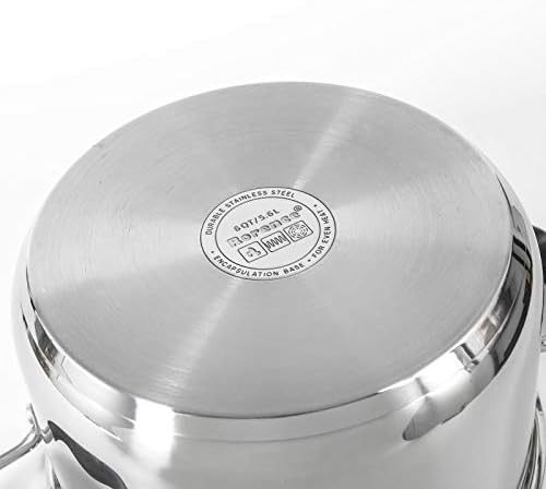 Rorence 6 Quart Stainless Steel Stock Pot, Induction Cooking Pot with Lid