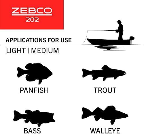 Zebco 202 Spincast Reel and Fishing Rod Combo, Right-Hand Retrieve, Pre-Spooled with 10-Pound Line,