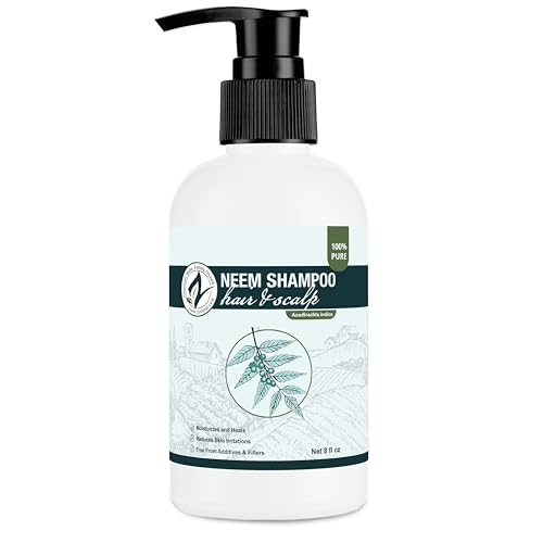 Zatural Neem Shampoo | Gentle Scalp & Hair Cleanser with Botanical Extracts | Moisturizing Wash for Softness, Volume, and Shine (8 Fl Oz)