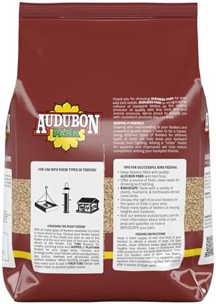 Audubon Park Sunflower Hearts & Chips Wild Bird Food, No Mess Sunflower Seeds for Birds, 5-Pound Bag