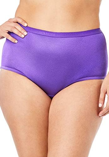 Comfort Choice Plus Size Full Coverage Nylon Brief 10-Pack