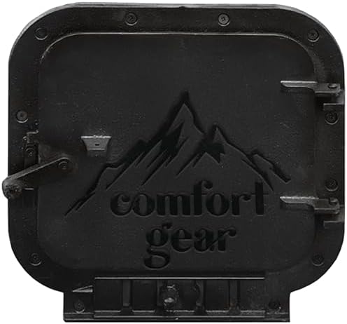 Barrel Camp Stove Kit, Barrel NOT Included - CGBK100 | Converts 36/55 Gallon Steel Drum Into Stove, Cast Iron, Easy Install, Legs, Door