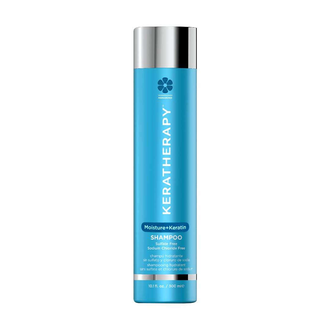 Keratherapy Keratin Infused Moisture Shampoo, 10.1 fl. oz., 300 ml - Anti Frizz Moisture Shampoo for Oily Scalp and Dry Ends - Kerabond Technology