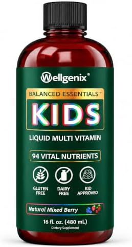 Wellgenix Balanced Essentials Kids Liquid Multivitamin, 16 Fl Oz