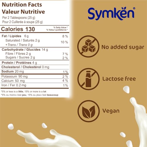 SYMKEN Almond Milk Powder 17.6 Oz (500g) | Pure Almond | No added sugar | Vegan | Gluten free | Lactose free | Non-GMO | Non-Dairy | Vegan protein
