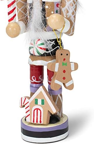 Kurt S. Adler Gingerbread Man Nutcracker Ornament 5 inch Wooden Christmas Decoration
