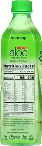 Iberia Aloe Vera Juice Drink, Pineapple, 16.9 Fl Oz (Pack of 24)