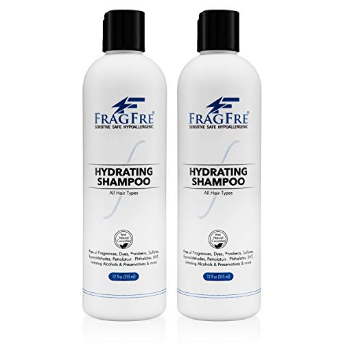 Hydrating Sensitive Skin Shampoo 12 oz - Sulfate-Free, Fragrance-Free, Paraben-Free, Color-Safe, Hypoallergenic, Mild Hair Cleanser - Gluten-Free, Vegan, Cruelty-Free, With Natural Cucumber