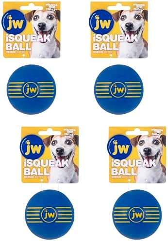 JW Squeak-ee Ball Puppy Toy | Water Resistant Design.