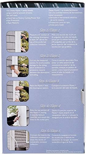 Oatey Mystic Rainwater Collection System Fits 2" X 3" Residential Downspouts (Тwo Рack)
