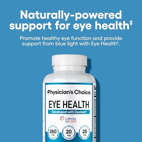 Physician's Choice Eye Health - Lutein, Zeaxanthin & Bilberry Extract - Supports Eye Strain, Dry Eyes