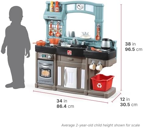 Step2 Best Chefs Kids Kitchen Playset, Indoor/Outdoor Kitchenette, Interactive Play with Lights and Sounds, Made of Durable Plastic