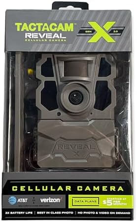 TACTACAM Reveal X Gen 2.0 LTE Cellular Trail Camera + Solar Panel + Lipo Lithium Battery Pack + 32GB SD Card (2 PK)
