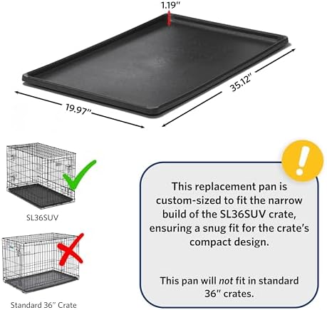 MidWest Homes for Pets Solutions Series Large Side-by-Side SUV Dog Crate, Double Door Folding Metal Cage Designed to Fit in SUVs & Vans, for Dogs up to 90 Lbs