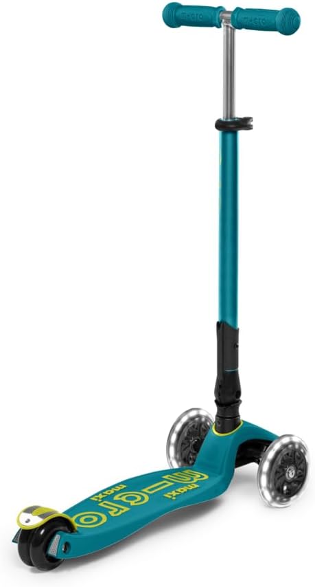 Micro Kickboard | Maxi Foldable LED Kids Scooter for Ages 5-12 | Children