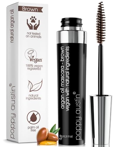 Poppy Austin Organic Mascara Black, Hypoallergenic, Waterproof, 0.31 Fl Oz