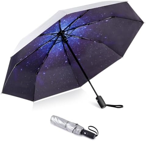 G4Free UPF 50+ UV Protection Travel Umbrella 42/46 Inch Auto Open Close