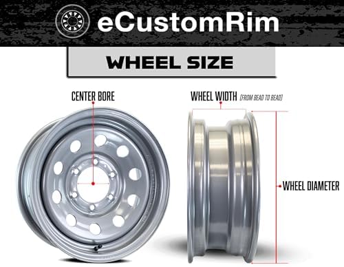 eCustomrim 2-Pack Aluminum Trailer Wheel 13X5 5 Lug T07 V-Spoke Black Rim | 13 X 5 Rim, 5 Lug on 4.5 Inch Bolt Pattern, 3.19 Inch Center Bore