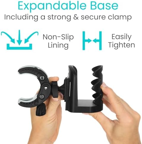 Vive Cup Holder for Walker, Wheelchair, Accessories, Stroller, Adults | Universal Clip-On Cup Holder for Bikes, Boats, Kayaks, Motorcycles