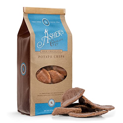 Asher's Chocolate Company, Delicious Chocolate Covered Potato Chips, Made from the Finest Kosher Chocolate, Family Owned Since 1892 (8.5oz