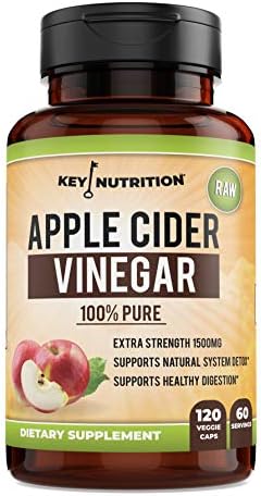 Apple Cider Vinegar 1500mg, 100% Organic, Pure & Raw - Healthy Digestion & Detox Support - 60 Day Supply