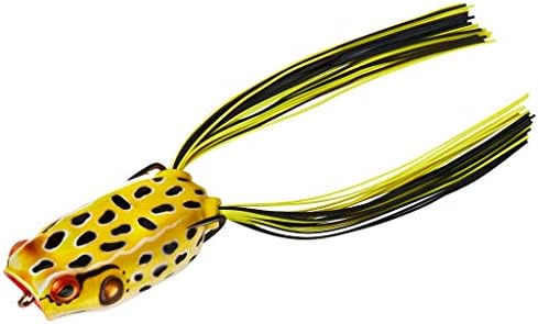 BOOYAH Poppin' Pad Crasher Topwater Bass Fishing Hollow Body Frog Lure with Weedless Hooks