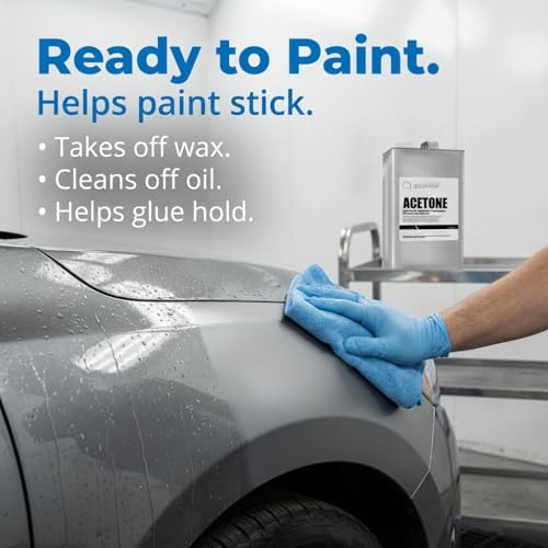 Nanoskin Acetone 1 Gallon – Industrial & Aerospace Grade Solvent Cleaner, Fast-Evaporating Degreaser for Metal, Glass & Composite Surface Prep