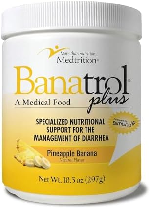 Medtrition Banatrol® Natural Anti-Diarrheal with Prebiotics, Relief from Chronic Diarrhea, IBS, Recurring Diarrhea, Clinically Supported Medical Food, Non-Constipating, 75 Servings (Pineapple)