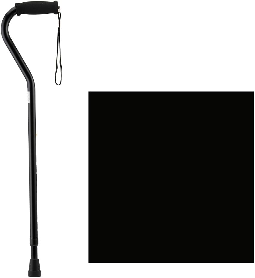 NOVA Designer Walking Cane with Offset Handle, Lightweight Adjustable Walking Stick with Carrying Strap, “Maui Flowers” Design