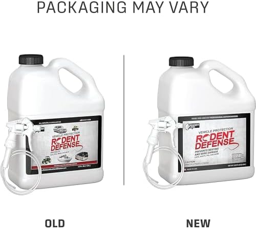 Exterminators Choice Mice & Rat Protection Spray - 128 Fl Oz Vehicle Protection & Outdoor Mouse Control - Natural Peppermint Formula & Peppermint Oil - Easy Application & Gallon Spray
