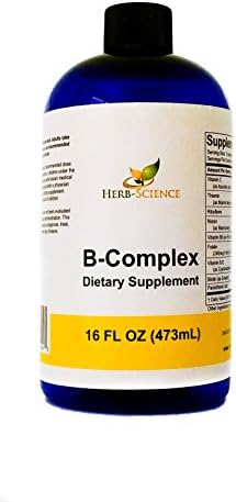 Vitamin B-Complex, Super B Complex Vitamins with Vitamin C Liquid, 16 oz - All B Vitamins Including B1, B2, B3, B5, B6, B7, B9, B12, Folic Acid