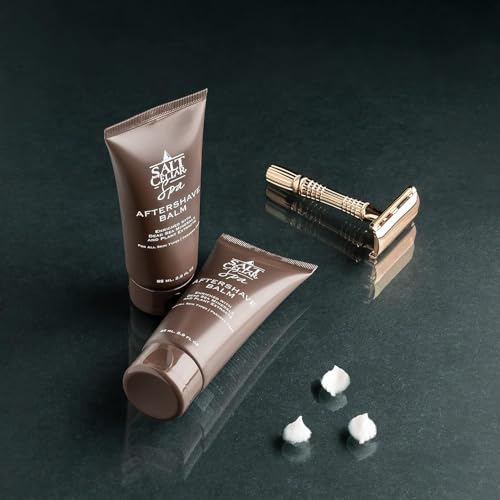 Salt Cellar Dead Sea Aftershave Balm – All-Natural Men’s After Shave with Botanical Extracts. Soothes Razor Burn, Hydrates Skin, and Absorbs Fast. Paraben-free. (Pack of 1, Dead Sea Minerals)