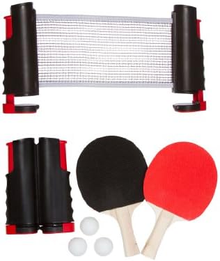 Trademark Innovations Anywhere Table Tennis Table Tennis Set with Paddles and Balls