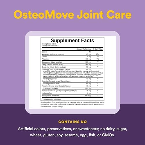 Natural Factors, OsteoMove Joint Care, Extra Strength Support for Joint and Bone Health, Non-GMO, 240 tablets (120 servings)