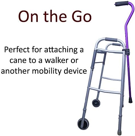 Crutcheze Cane Holder Clip for Walkers, Rollators & Wheelchairs, 3-Pack