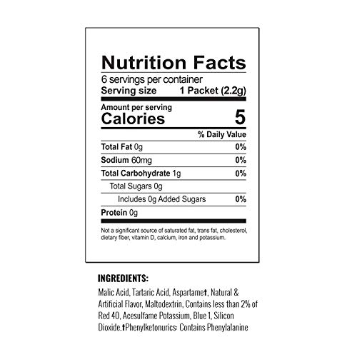 Crush Grape Flavored Powder Drink Mix, 6 Pieces, Sugar Free, 0.48 Ounces (Pack Of 12)
