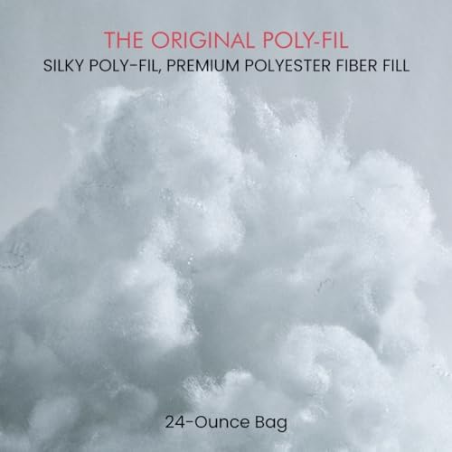 Fairfield Silky Poly-Fil, Premium Polyester Fiber Fill, Soft Pillow Stuffing for Peaceful Sleep, Stuffing for Stuffed Animals and Toys, 24-Ounce Bag