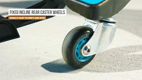 Razor PowerWing Caster Scooter for Kids Ages 6+ - Dual Inclined Casters for Drifting and Spinning, For Riders up to 143 lbs