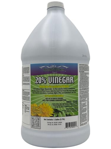 Natures Wisdom 20% Vinegar Weed & Grass Killer | Natural and Organic | 1 Gallon | Glyphosate Free Herbicide