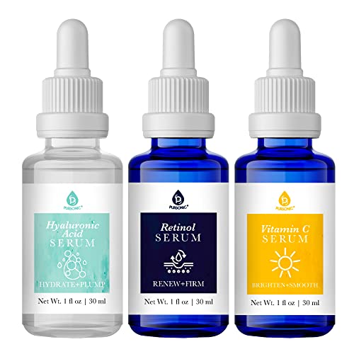 Pursonic Vitamin C Serum, 20% is a high potency Best Organic Anti-Aging Moisturizer Serum for Face, Neck & Décollete and Eye Treatment (3 fl. oz)