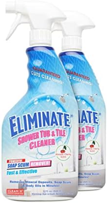 Clean-X Eliminate Shower Tub & Tile Cleaner- 32 fl oz. - Shower Cleaner. Powerful Cleaner removes soap scum and hard water minerals by UNELKO